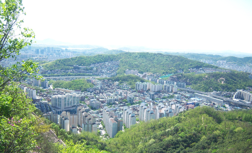인왕산정상에서 본 이미지