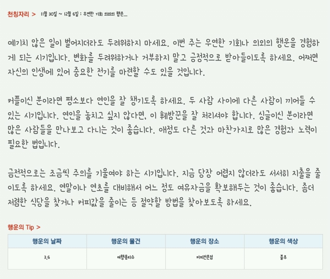산수도인 주간 별자리 운세 (11월 30일 ~ 12월 6일) | 인스티즈