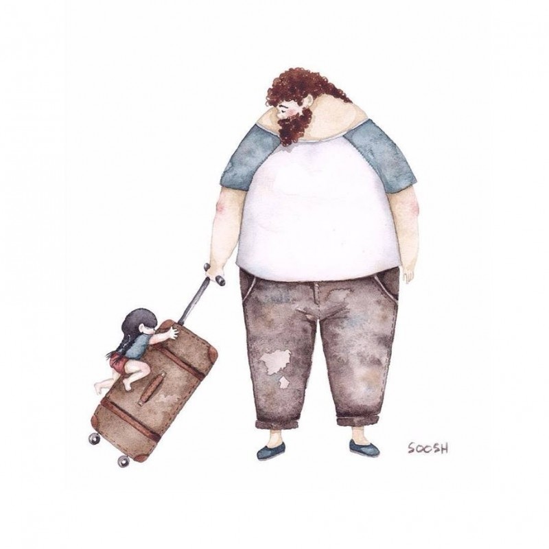 아빠와 딸의 사이를 보여주는 그림 | 인스티즈