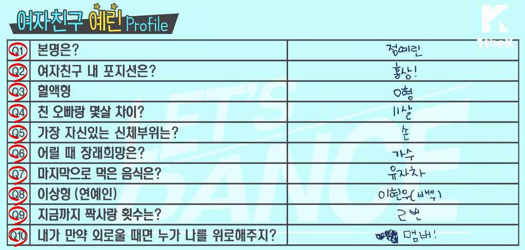 여자친구 멤버들 글씨체 | 인스티즈
