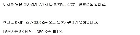 삼성 vs 일본 전자 7개사 | 인스티즈