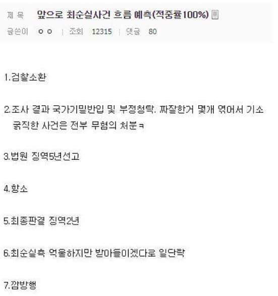앞으로 최순실사건 흐름예측 | 인스티즈