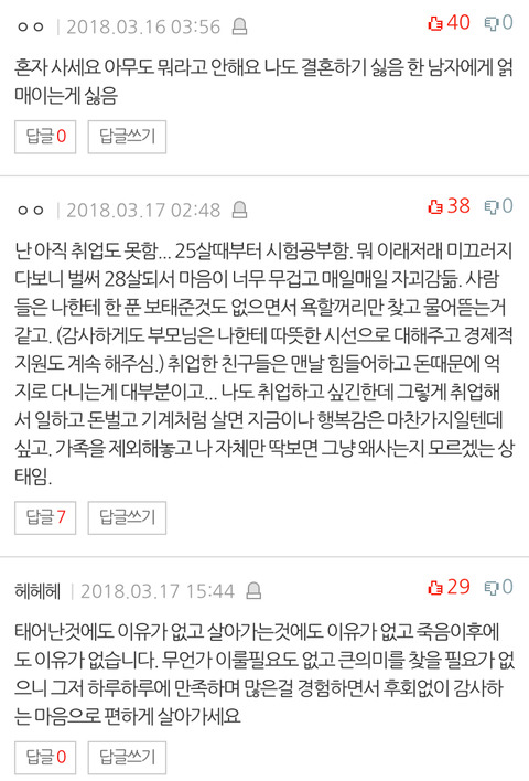 20대 후반분들 다들 어떻게 살고 계신가요 +베플 | 인스티즈