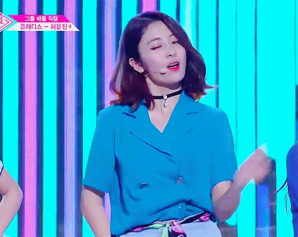 프로듀스48 기린쨩 허윤진.gif | 인스티즈